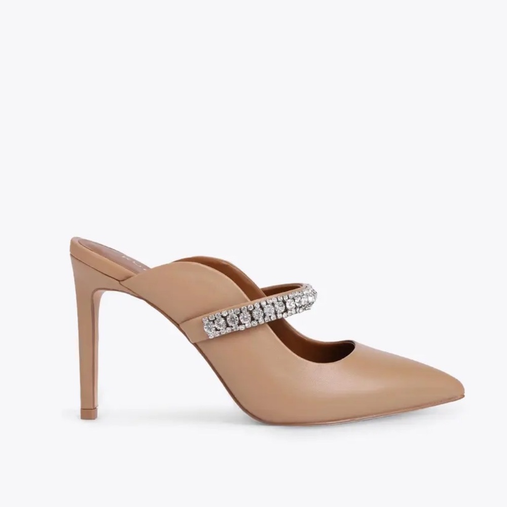 Kurt Geiger Beige Heels with Sparkling Strap - Picture 2 of 2